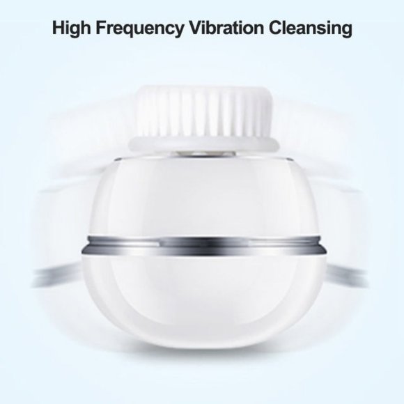 Electric Rechargeable Sonic Scrubber Silicone Facial Cleansing Brush For Face - Picture 10 of 14